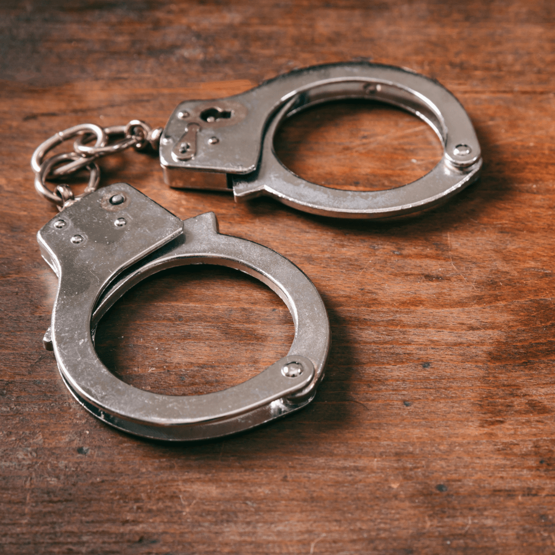 handcuffs on table